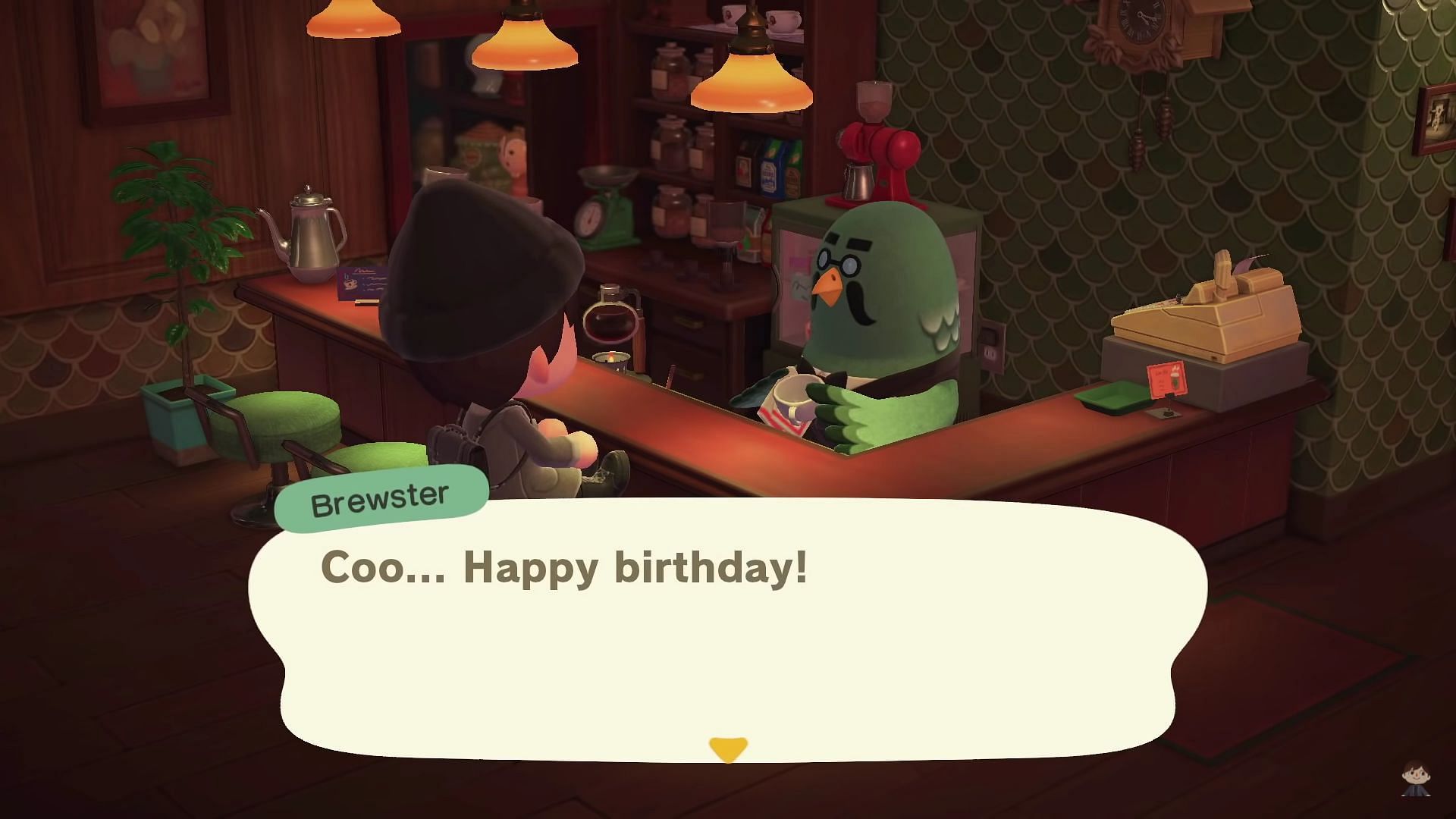 Brewster wishes players for their birthday (Image via Crossing Channel/YouTube)