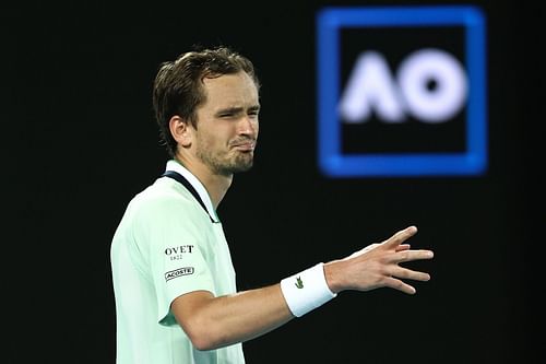 Medvedev looks on at the 2022 Australian Open