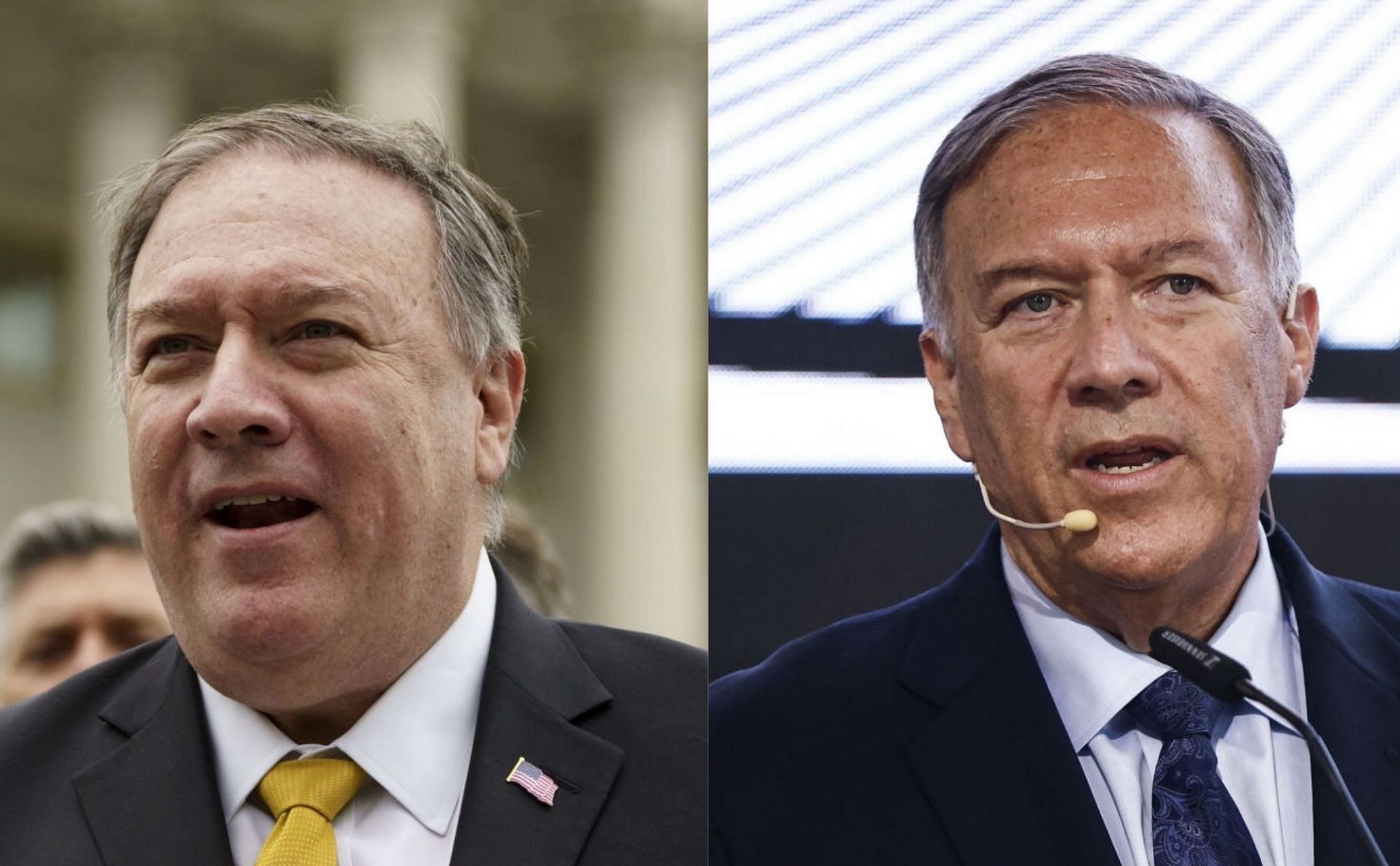 Mike Pompeo has lost 90 pounds in six months (Image via Ting Shen/Getty Images and Kobi Wolf/Getty Images)
