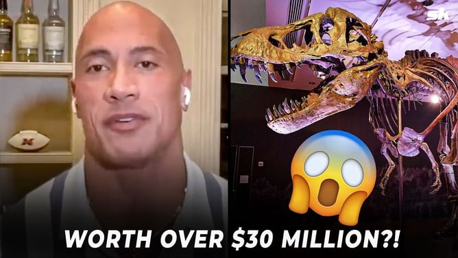 T-Rex skull "The Rock" flaunted during Manningcast might be worth over $30 million