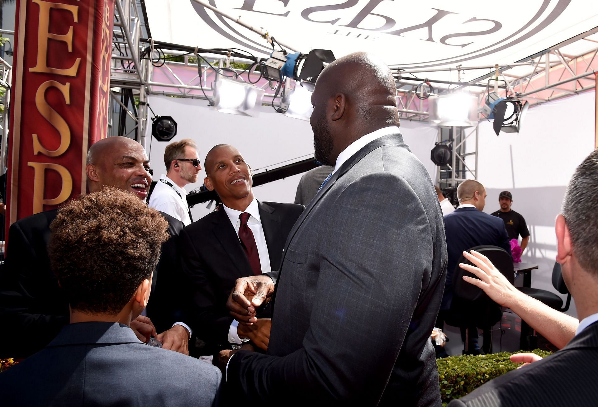 Charles Barkley, Reggie Miller and Shaq at the 2016 ESPYS