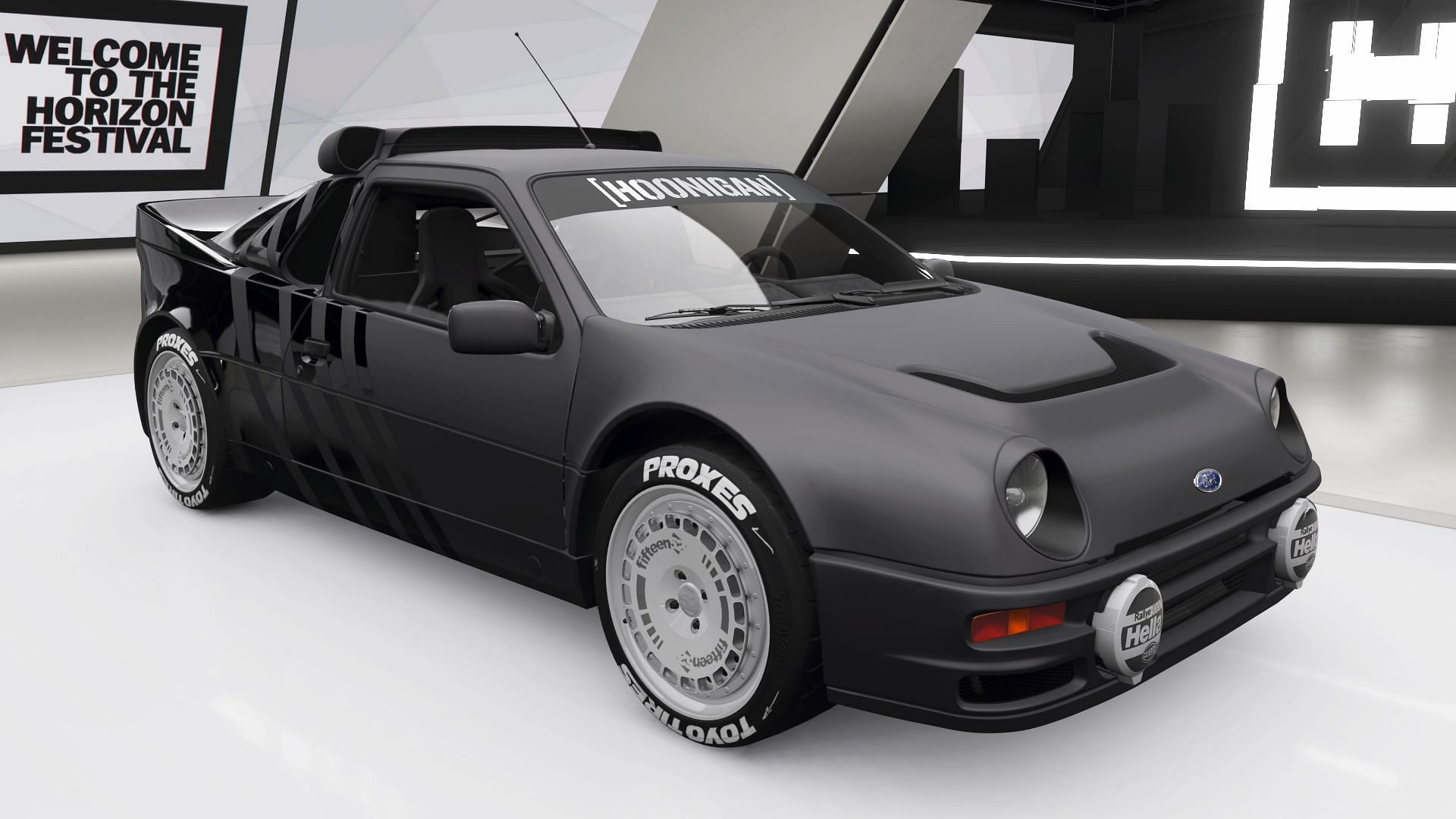 1986 Hoonigan Ford RS200 Evolution in Forza Horizon 5 (Image via Playground Games)