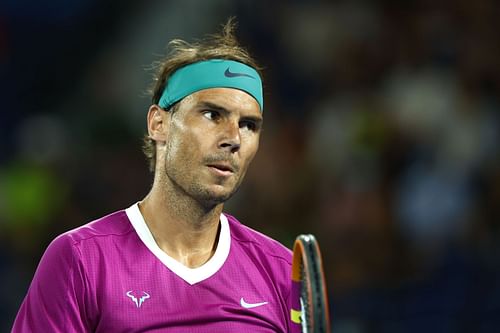 Rafale Nadal looks on at the 2022 Australian Open