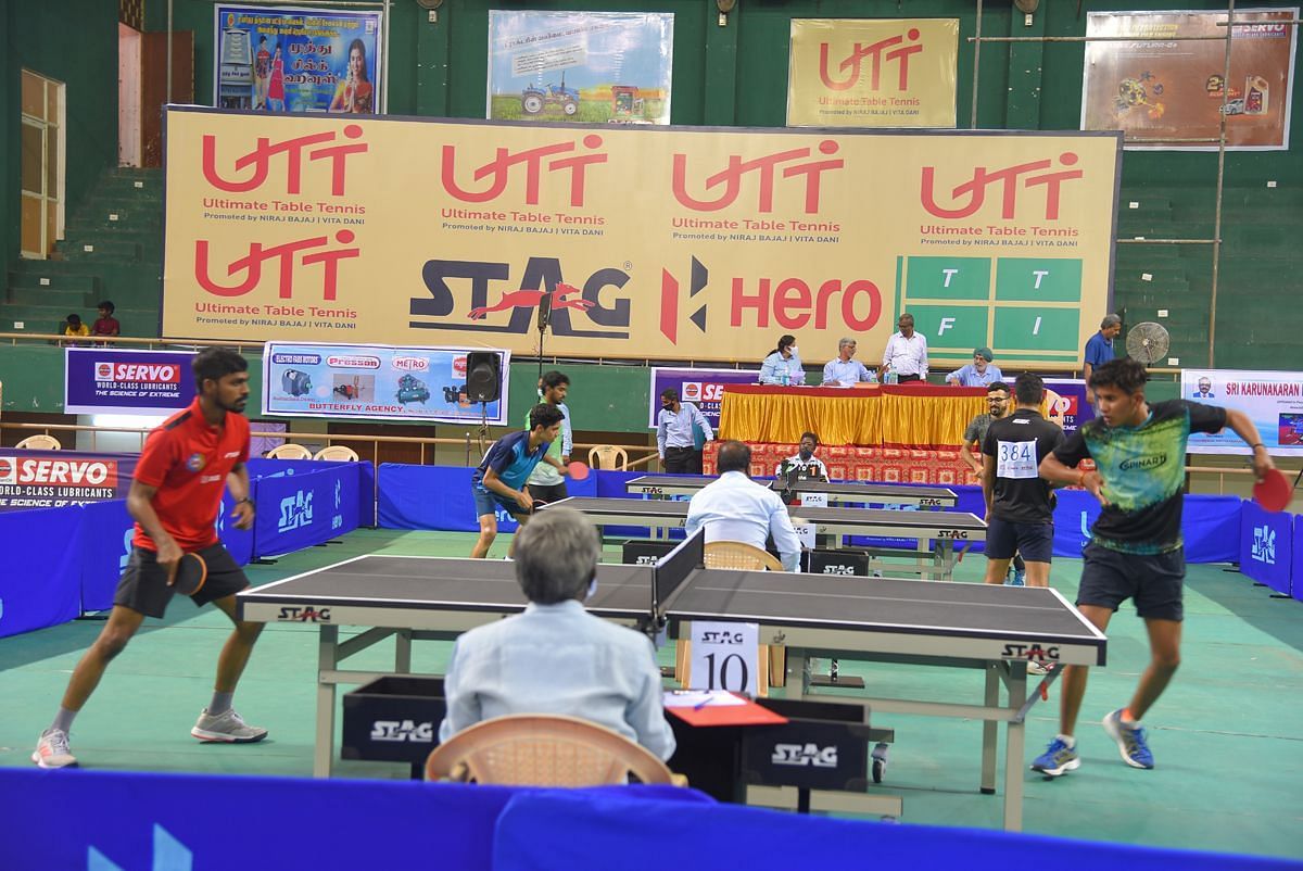 Action during the table tennis South Zone ranking tournament. (PC: TTFI)