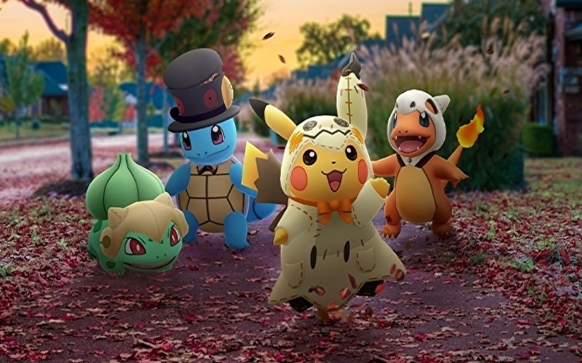 The Pikachu in a Mimikyu costume was one of several costumes for the 2019 Halloween Event (Image via Niantic)