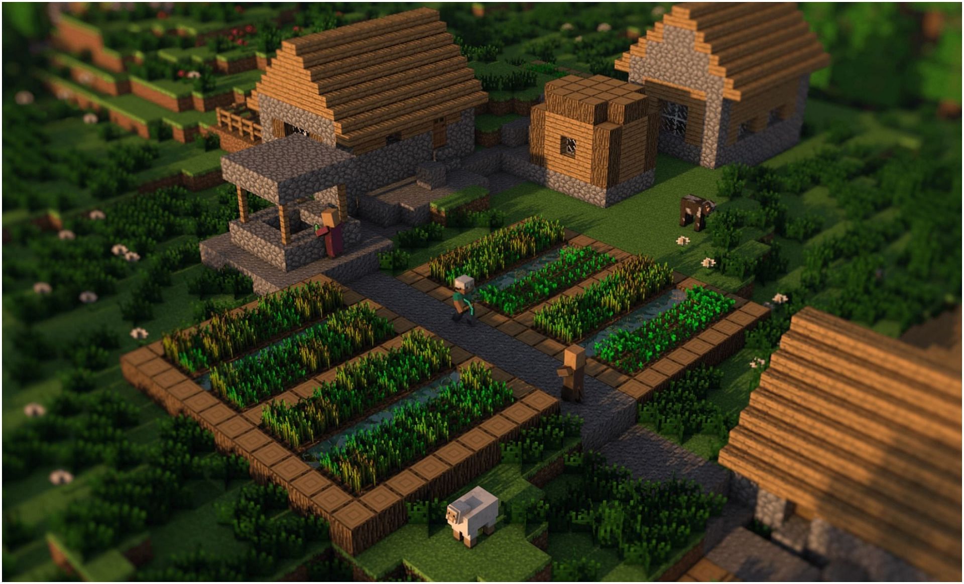 Villages can prove to be quite effective (Image via Minecraft)