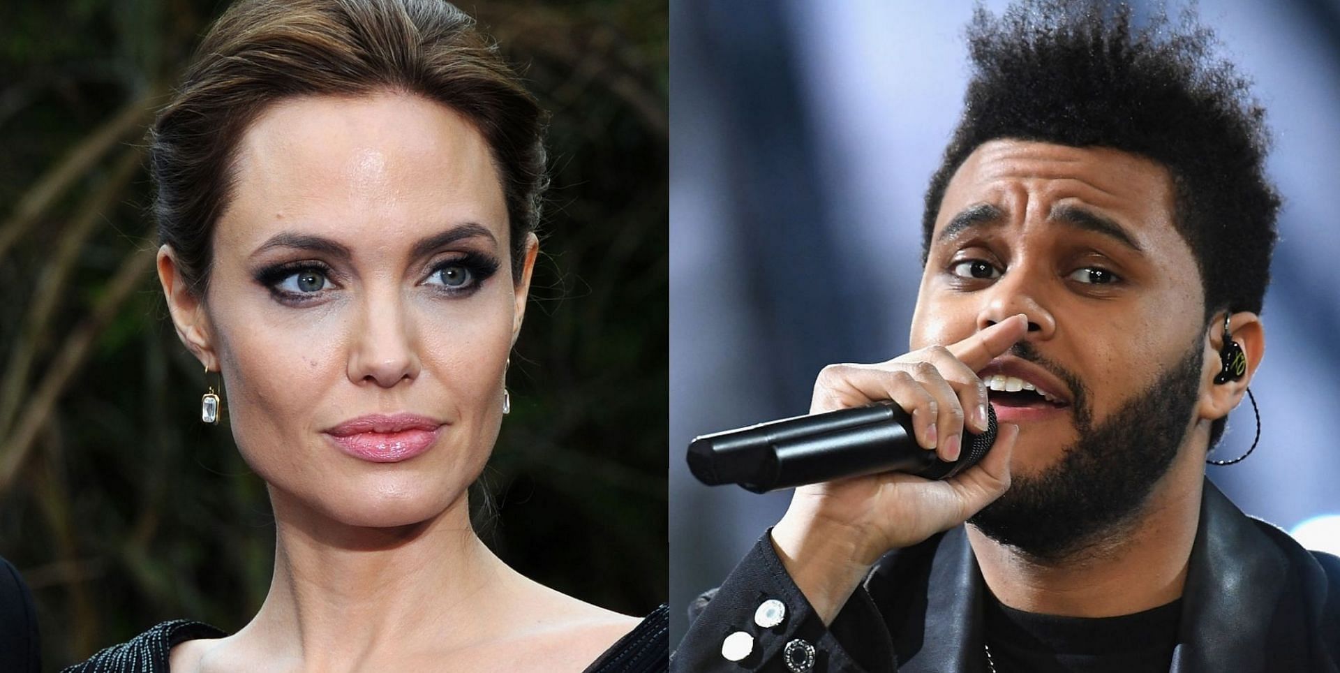Angelina Jolie and The Weeknd dating rumors resurface after the release of &#039;Dawn FM&#039; (Image via Anthony Harvey/Getty Images and Pascal Le Segretain/Getty Images)