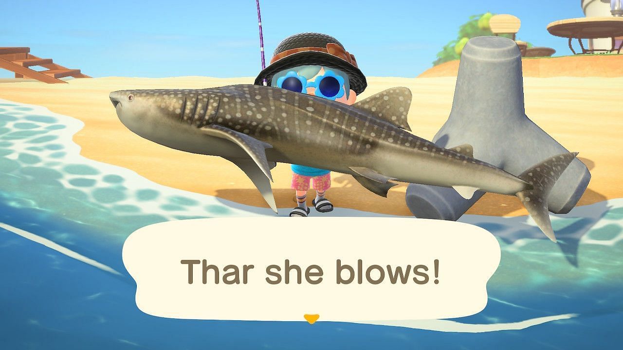 Whale sharks can get a lot of bells (Image via Nintendo)