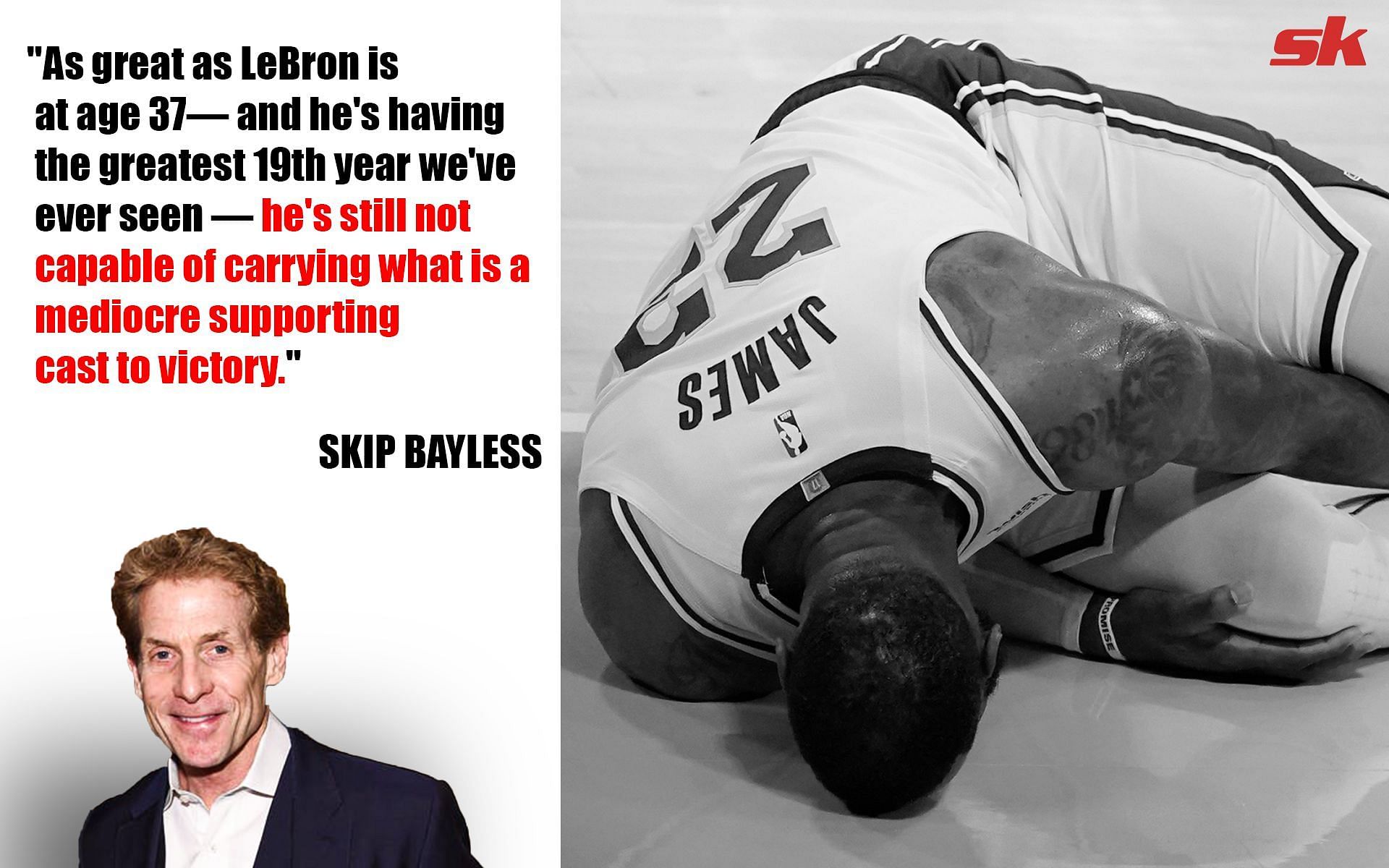 Skip Bayless criticizes LeBron James after loss to the Sacramento Kings
