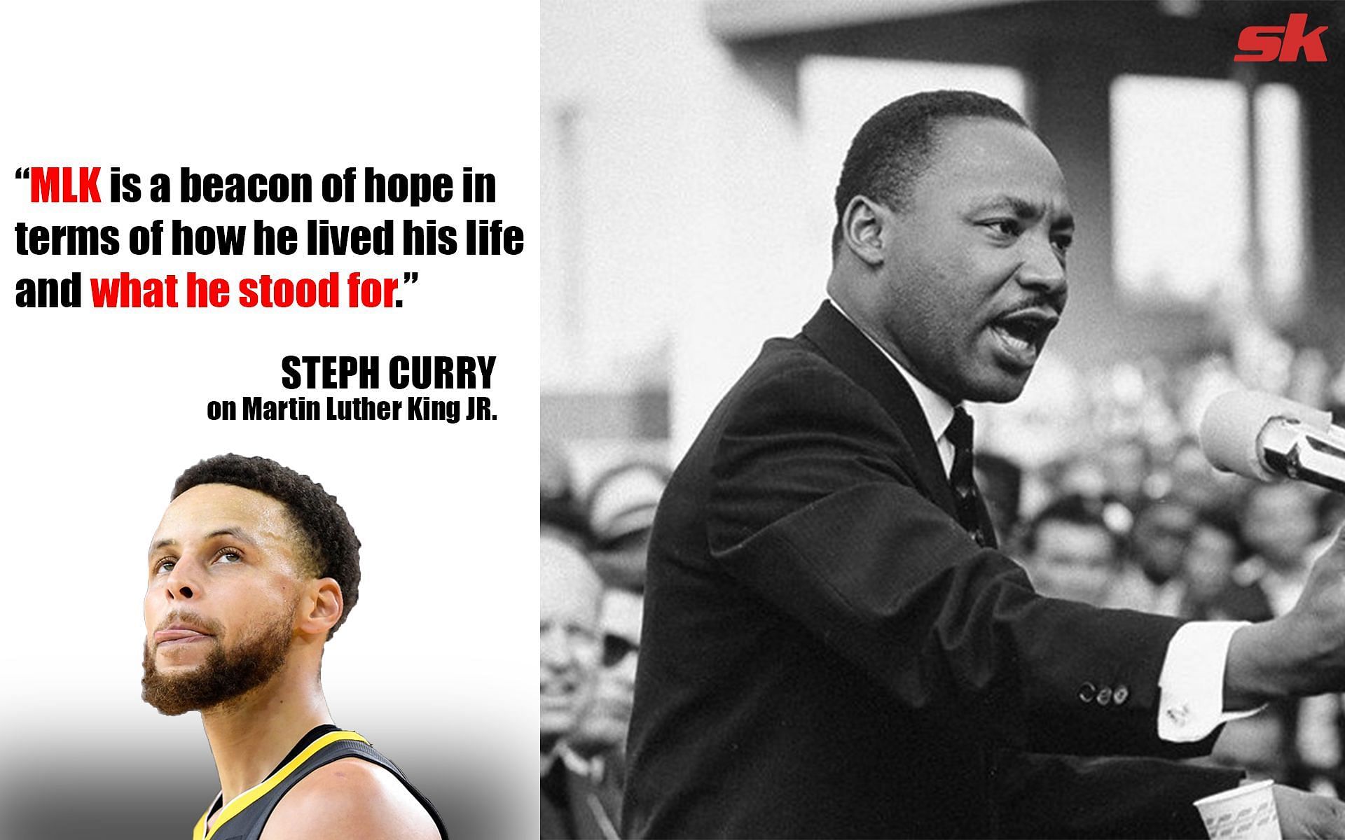 Stephen Curry pays tribute to Martin Luther King Jr.