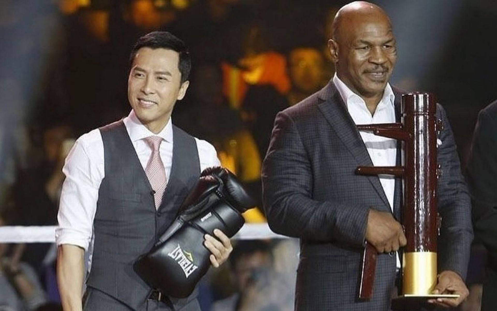 Donnie Yen (left) &amp; Mike Tyson (right) [Image Credits- @wingchunkungfuclub on Facebook]