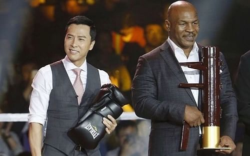 Donnie Yen (left) & Mike Tyson (right) [Image Credits- @wingchunkungfuclub on Facebook]