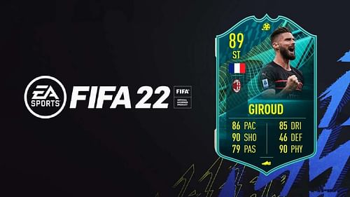 Olivier Giroud Player Moments card in FUT 22 (Image via Sportskeeda)