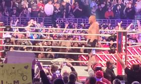 What happened after Brock Lesnar left the ring following Royal Rumble 2022 win?