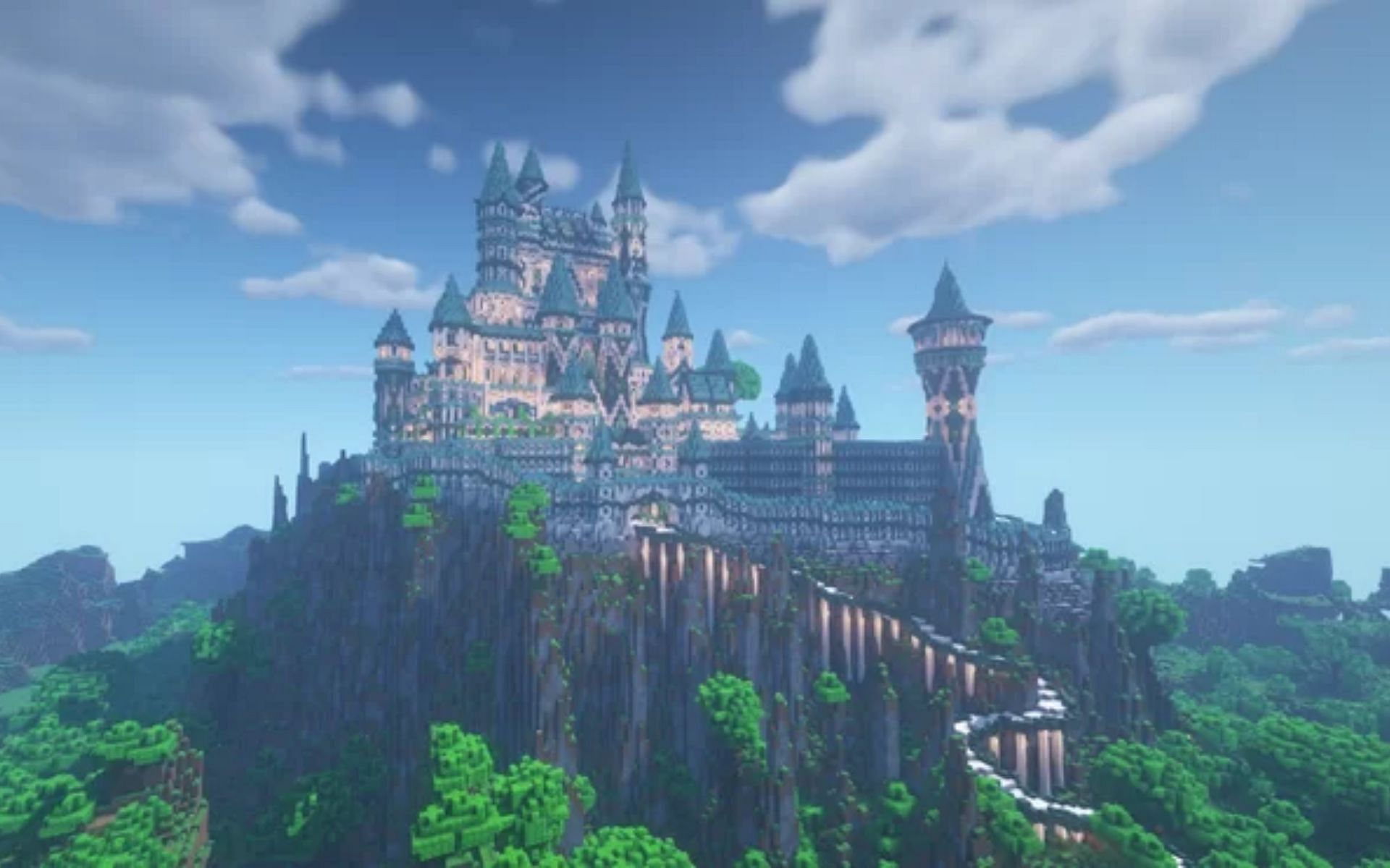 Celestial Castle created by CLOSEDBR (Image via Minecraft Maps)