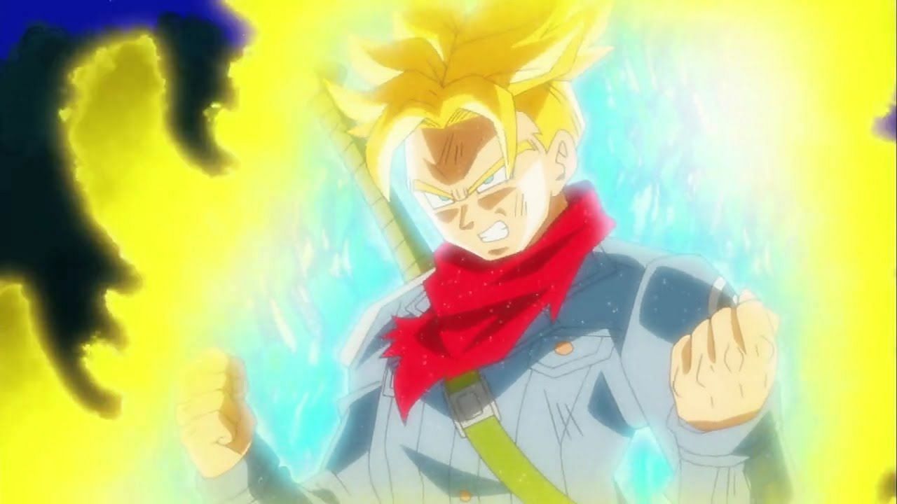 Trunks in his Super Saiyan Rage transformation (Image via Toei Animation)