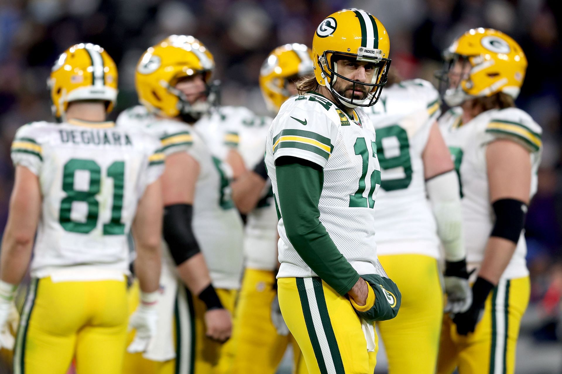 Aaron Rodgers at Green Bay v Baltimore