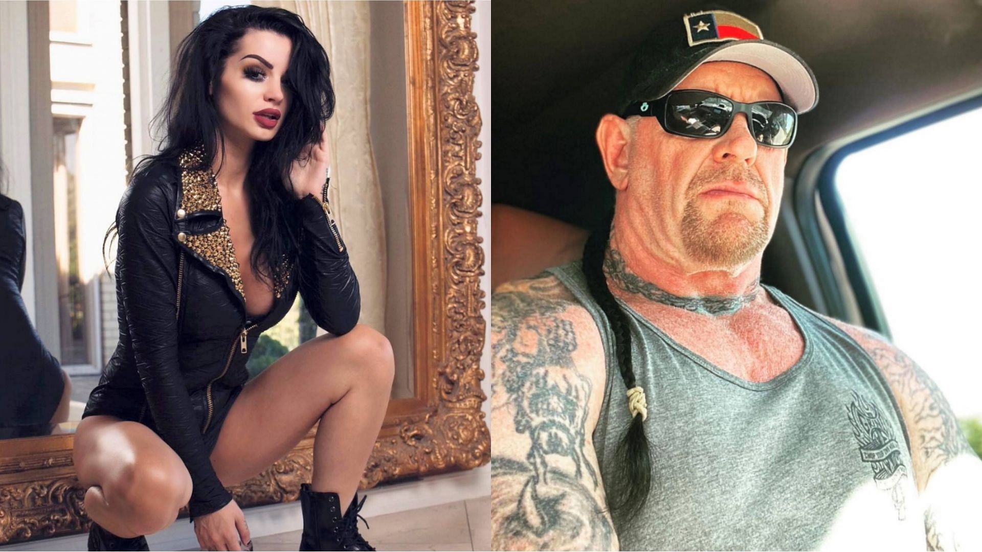 Paige (left) and The Undertaker (right)