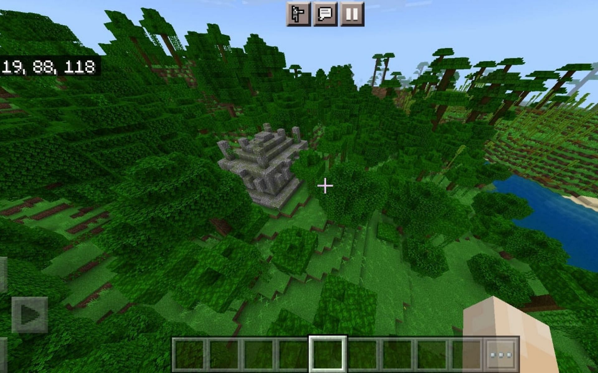 Templo de la jungla cerca del desove (Imagen a través de Minecraft)