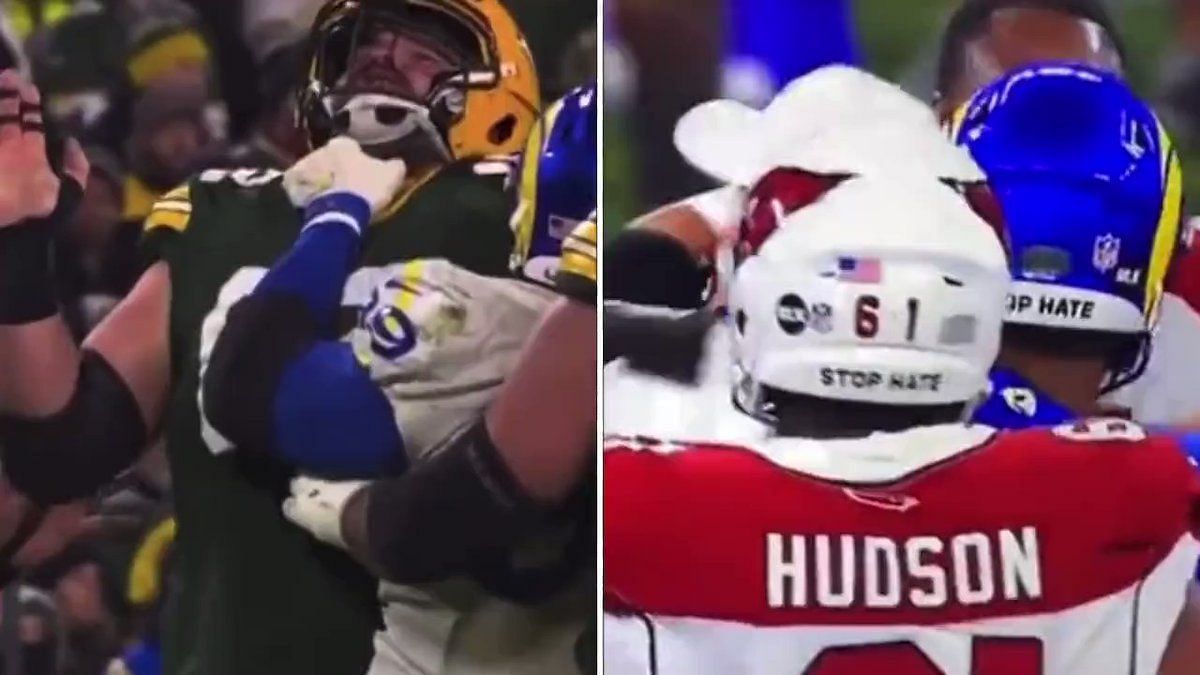 Did Aaron Donald choke Cardinals player during Wild Card game? (Video)