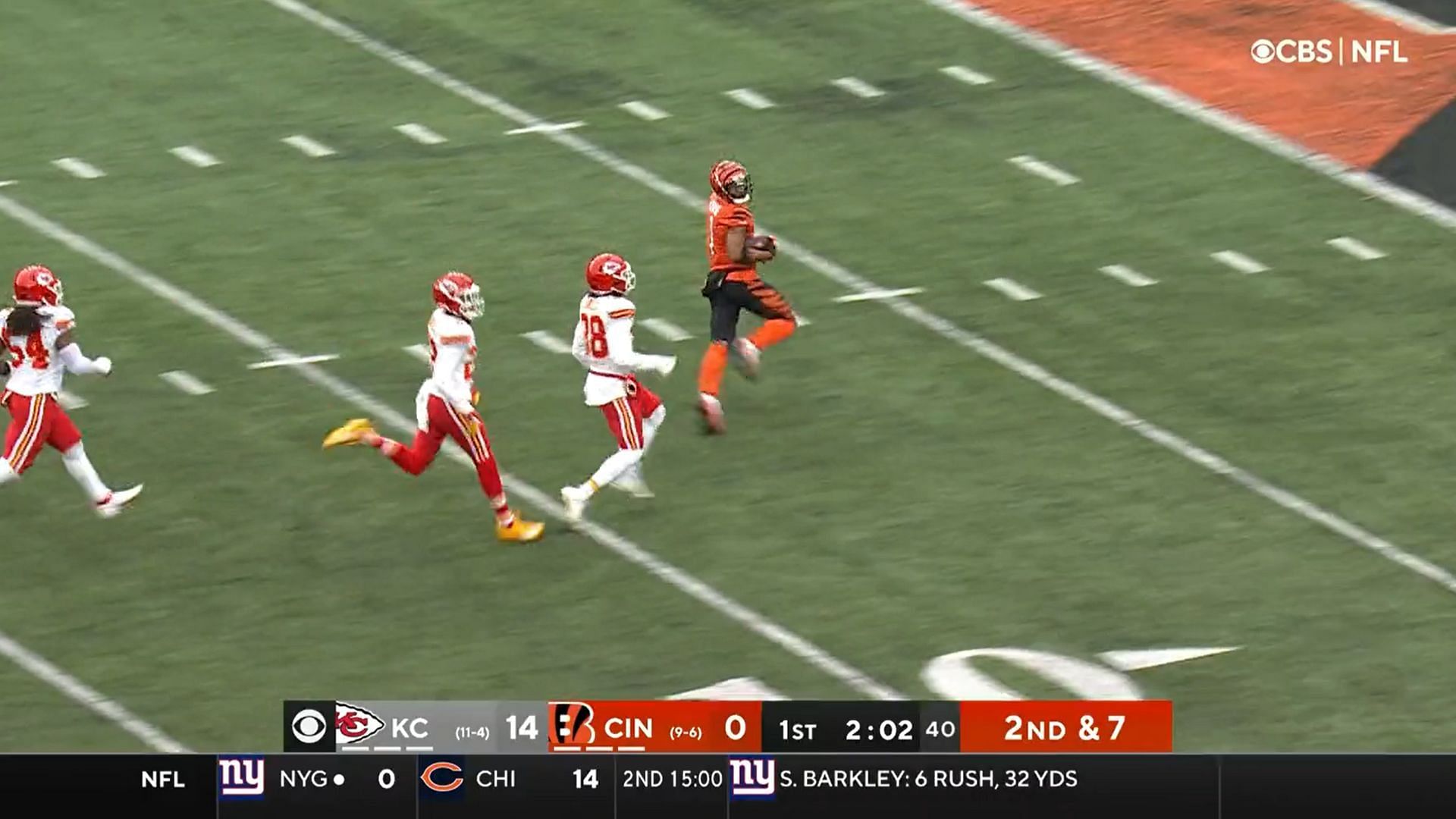 Watch Joe Burrow's rushing touchdown vs. the Chiefs 