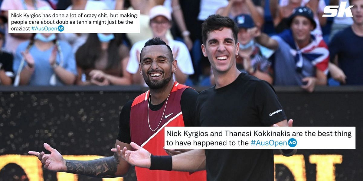 Twitter Expresses Joy And Excitement As Nick Kyrgios Thanasi Kokkinakis Reach Men S Doubles Final At Australian Open