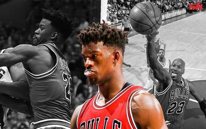 Watch: Jimmy Butler scores a 50 point double-double for the Chicago Bulls, becomes the second player after Michael Jordan in franchise history to achieve that feat, on this day 6 years ago