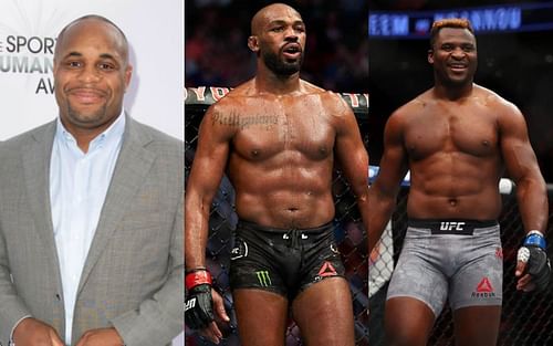 Cormier (L), Jones (C) and Ngannou (R)