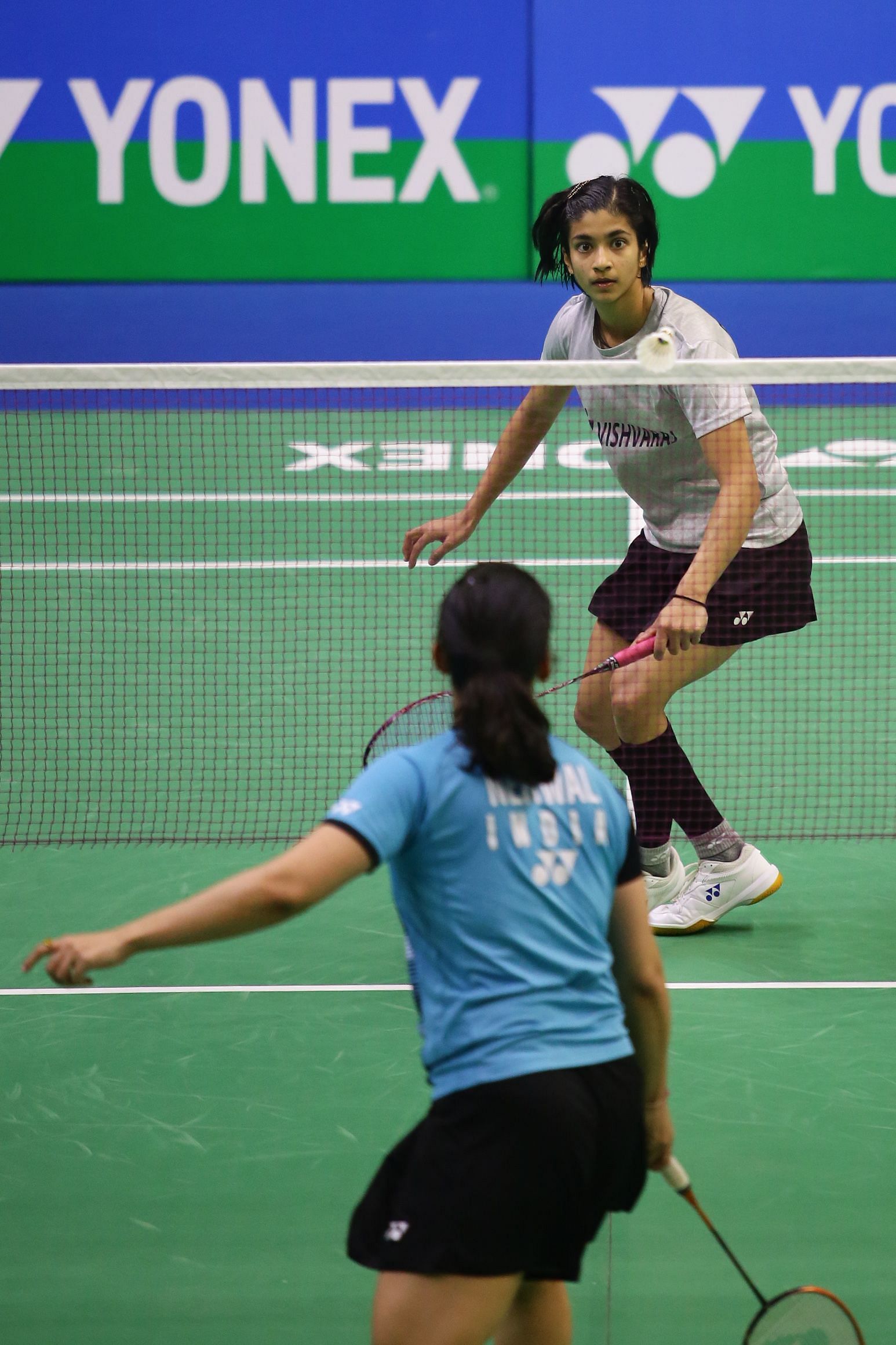 Nagpur shuttler Malvika Bansod played for the first time against Saina Nehwal (Picture: BAI)