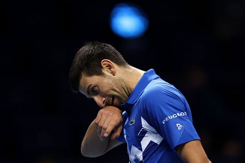 Novak Djokovic at the ATP World Tour Finals 2021