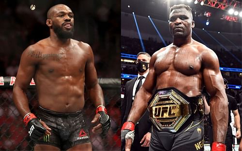 Jon Jones (left) and Francis Ngannou (right) [Photo via @ufceurope on Instagram]