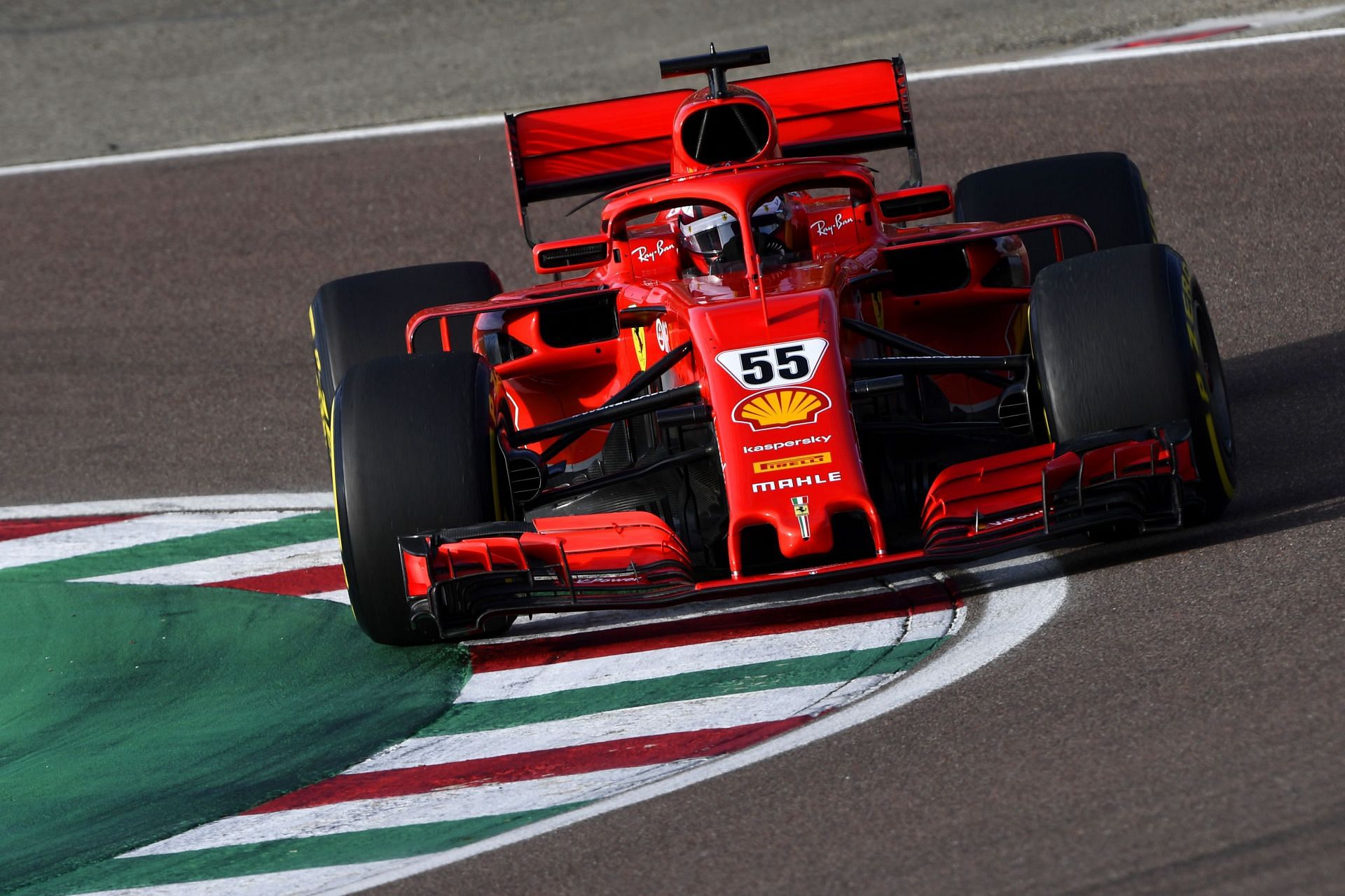 Carlos Sainz (#55) Scuderia Ferrari SF71H, at the team&#039;s private test in Fiorano ahead of the 2022 season