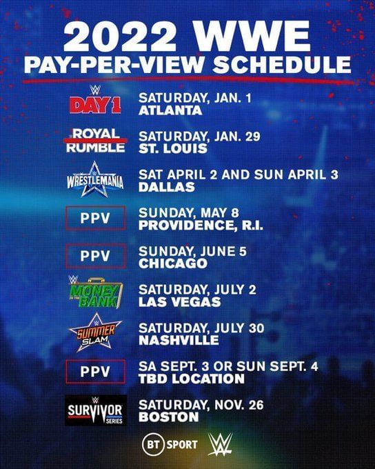 Wwe Ppv Calendar 2022 When Is The Next Wwe Premium Live Event?