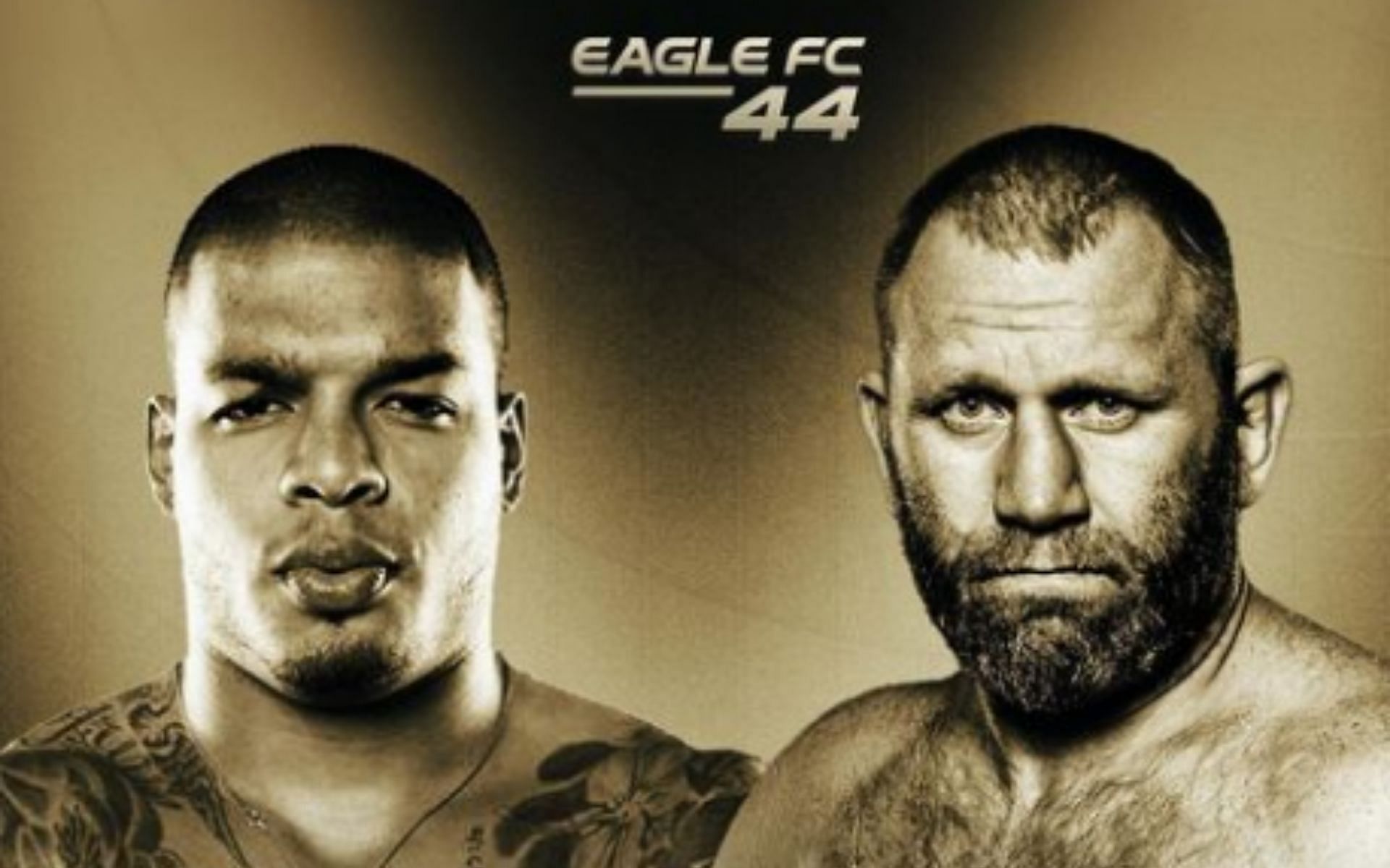 Tyrone Spong (left) will headline Eagle FC 44 with fellow heavyweight Sergei Kharitonov (right) [Image Credit: @eagle.fightclub on Instagram]