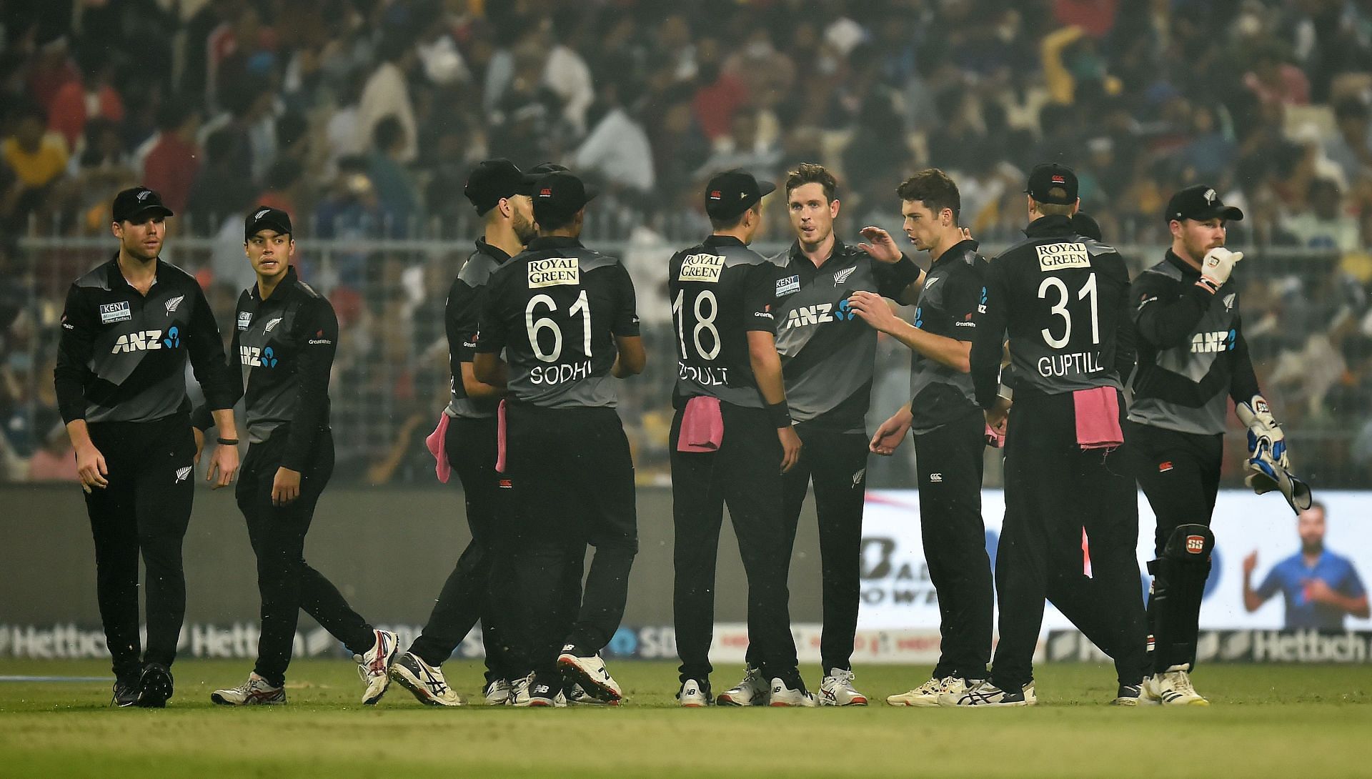 New Zealand cricket team during the T20I series in India last year. Pic: Getty Images