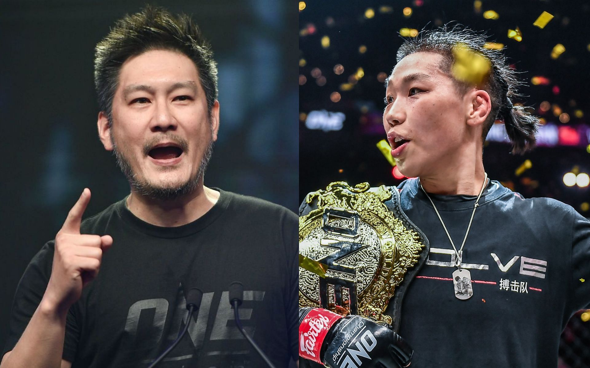 Xiong Jing Nan (right) wants to make it up after being criticized by Chatri Sityodtong (left) | Photo: ONE Championship