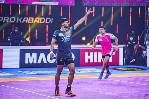 V Ajith Kumar missed the match against Patna Pirates because of an injury (Image: Pro Kabaddi/Facebook).