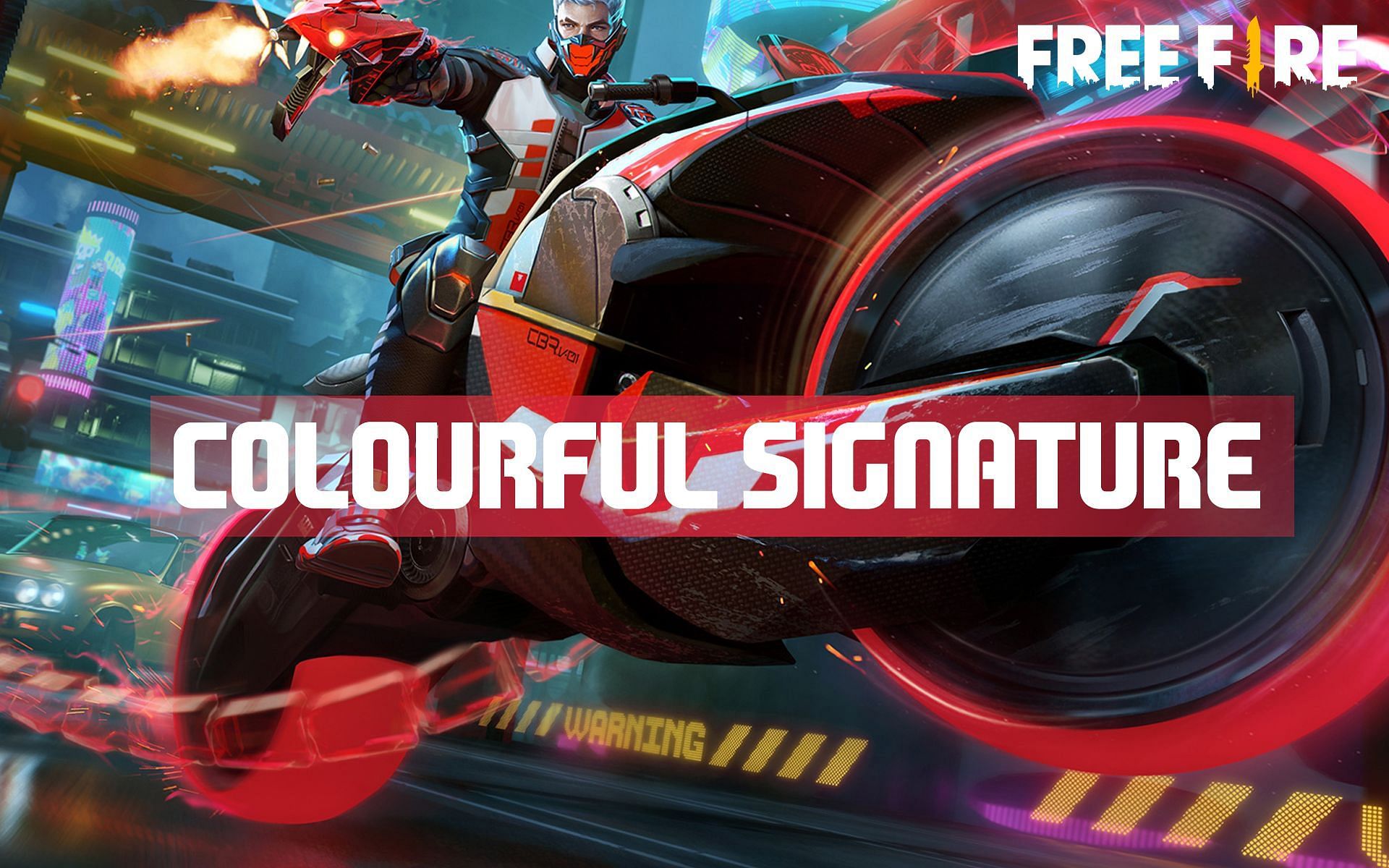 Players can make their Free Fire signatures colourful (Image via Sportskeeda)
