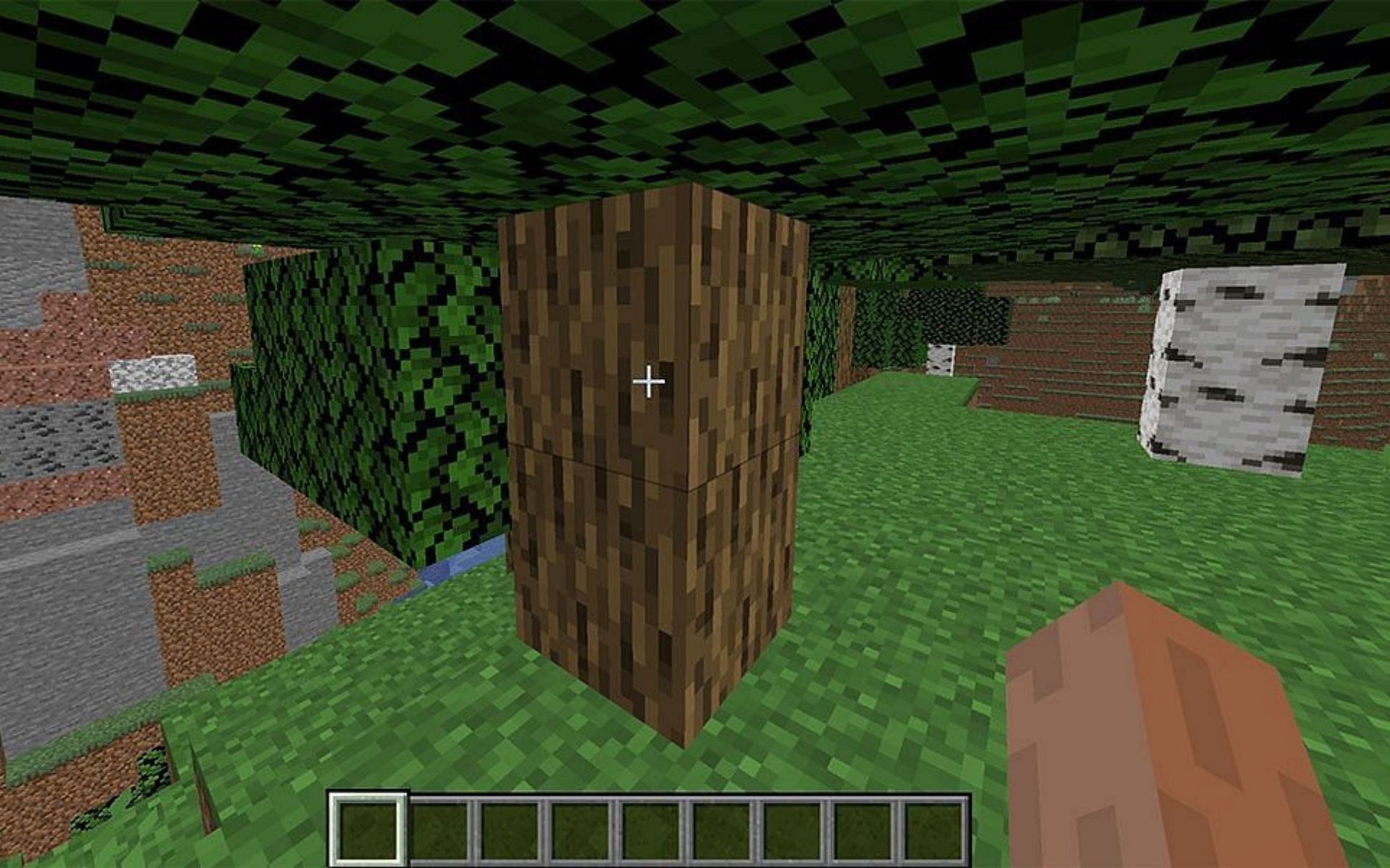 When the game begins, players likely need to punch some trees (Image via Mojang)