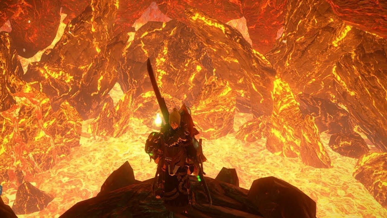 A player in the Lava Caverns (Image via Capcom)