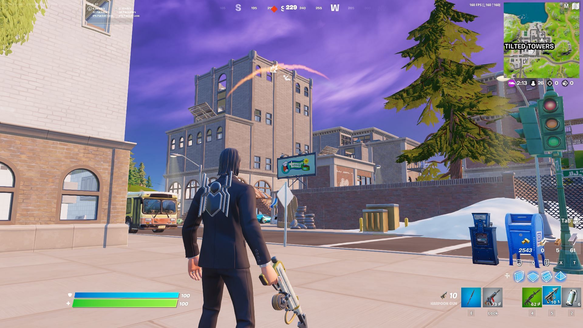 Buildings look more vibrant and detailed in Tilted in Chapter 3 (Image via Epic Games)