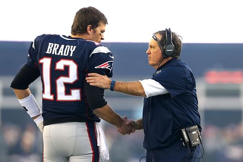 New England Patriots' Tom Brady and Bill Belichick