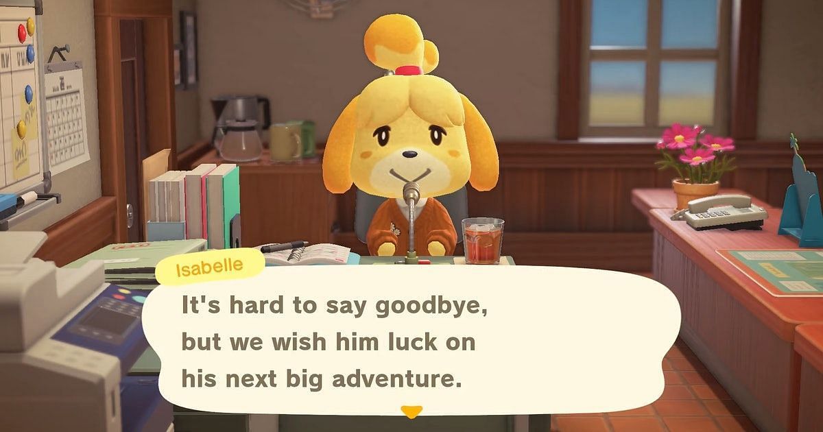 Isabelle will wish the leaving villagers well on their way (Image via Nintendo)