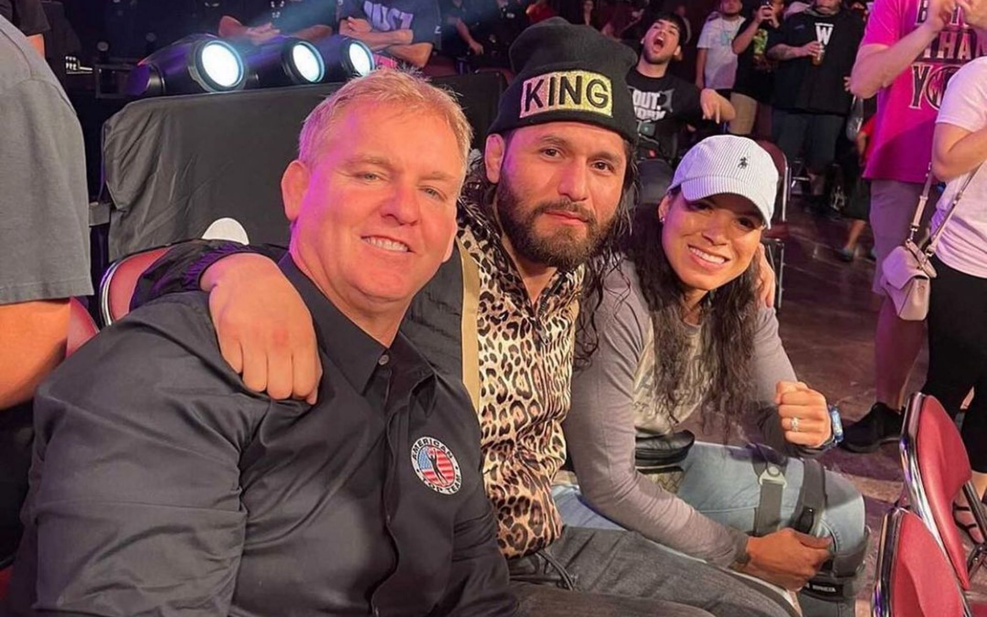 Jorge Masvidal with Amanda Nunes and Dan Lambert [Photo via @amanda_leona on Instagram]