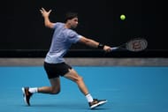 Grigor Dimitrov Practice In Melbourne Ahead of 2022 Australian Summer of Tennis