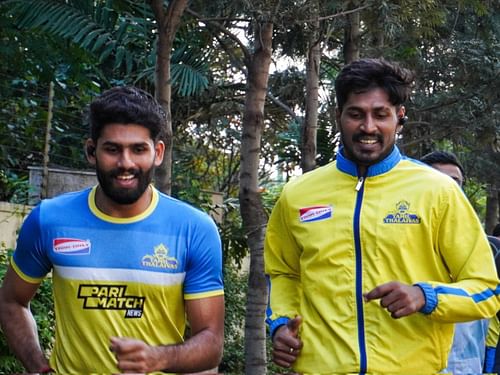 Athul Maddy and Prapanjan - Image Courtesy: Tamil Thalaivas Twitter