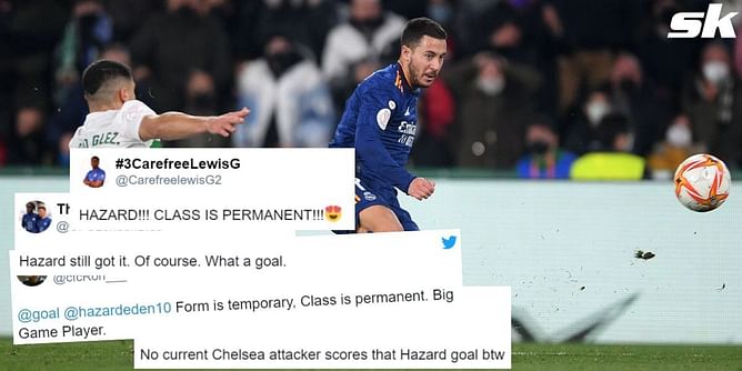 'The king is back', 'He is magic' - Twitter hails Real Madrid's Eden Hazard for 115th-minute winner