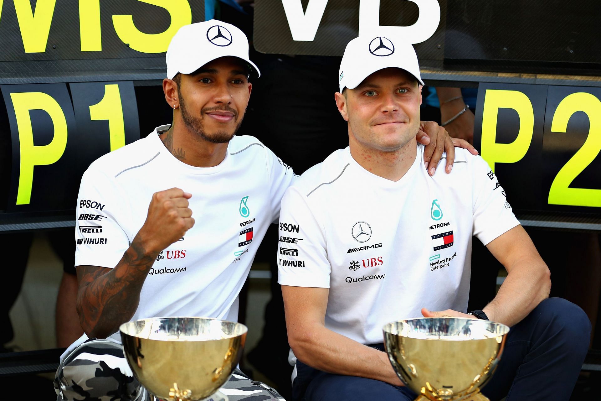 Valtteri Bottas (right) is leaving heading to Alfa Romeo in 2022 after partnering Lewis Hamilton (left) for five successful seasons at Mercedes