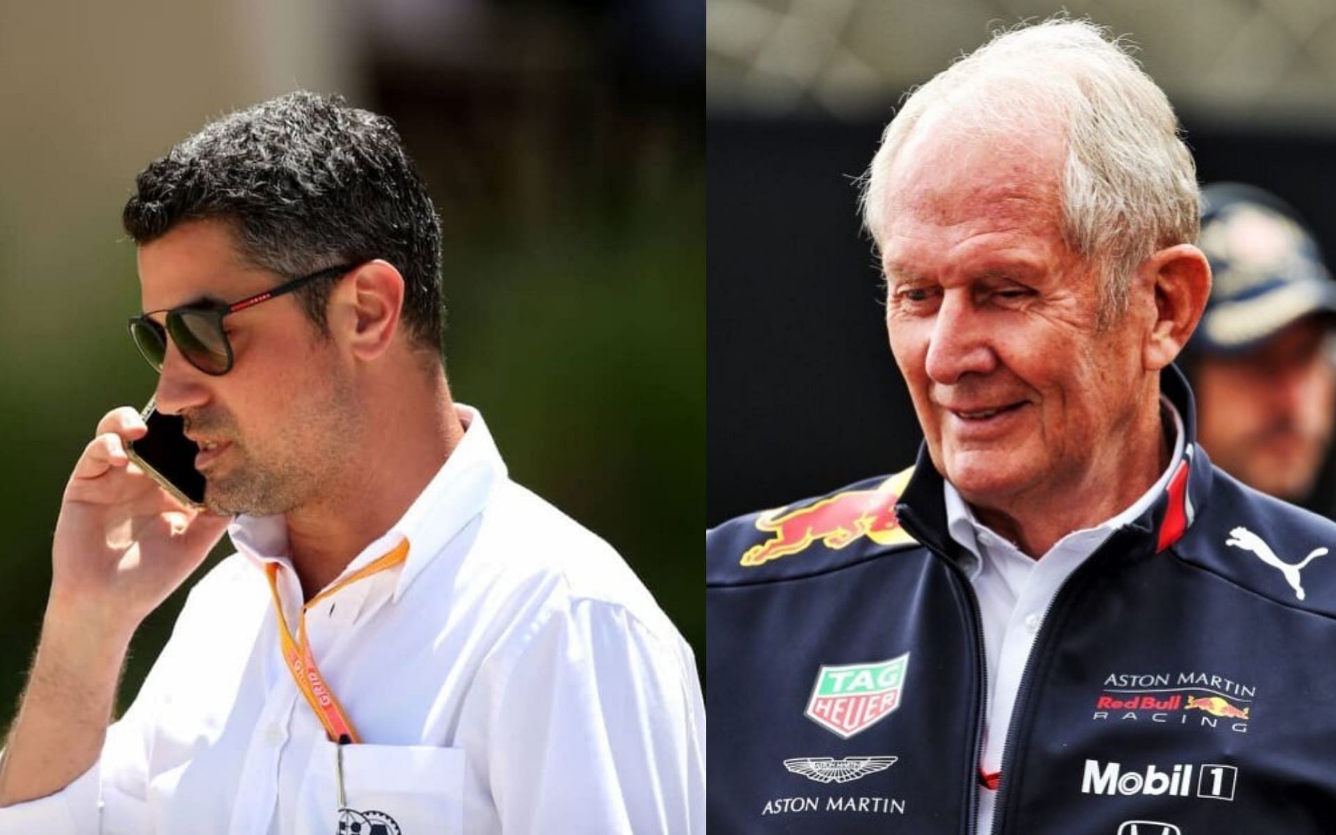 Michael Masi (left) and Dr. Helmut Marko (right) (Images sourced from @officialhelmutmarko and @mickeymasi on Instagram)