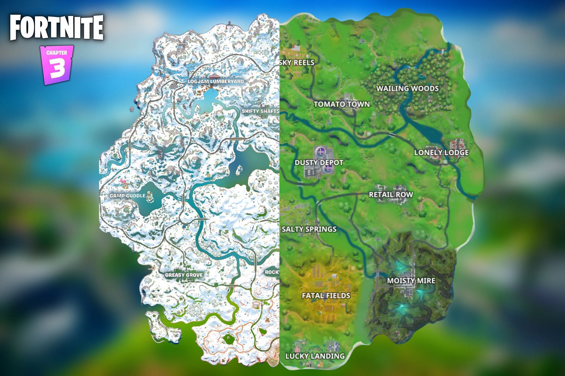 New theory suggests Fortnite Chapter 3 map is the same as Chapter 1 (Image via Sportskeeda)